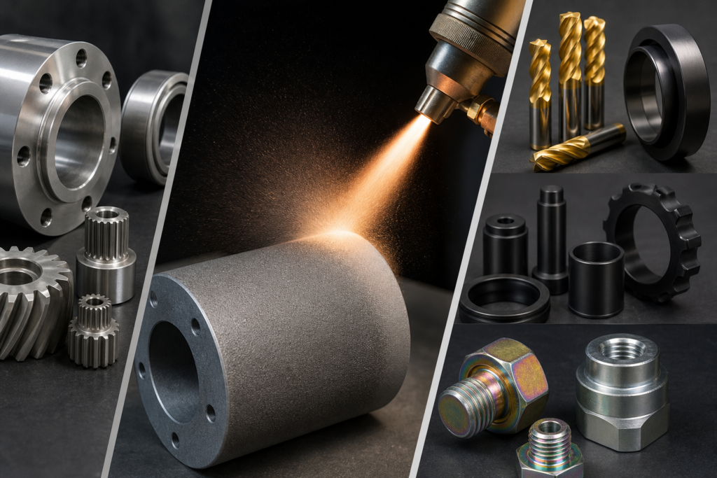 Compare thermospray coating benefits with PVD, DLC, and plating