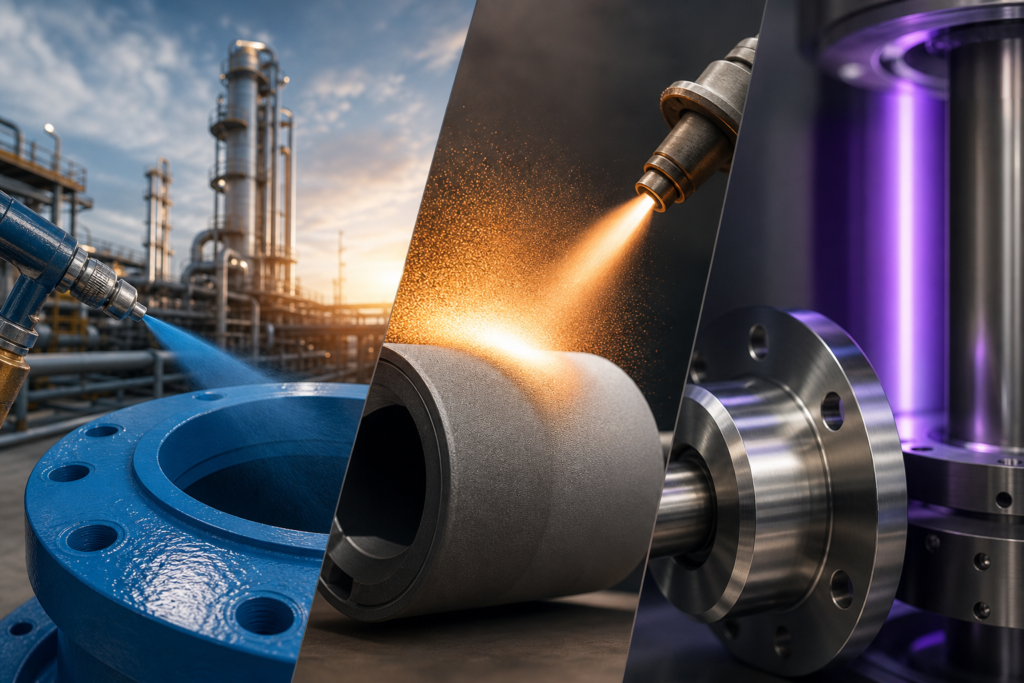Industrial coatings for corrosion: epoxy vs thermal spray vs PVD